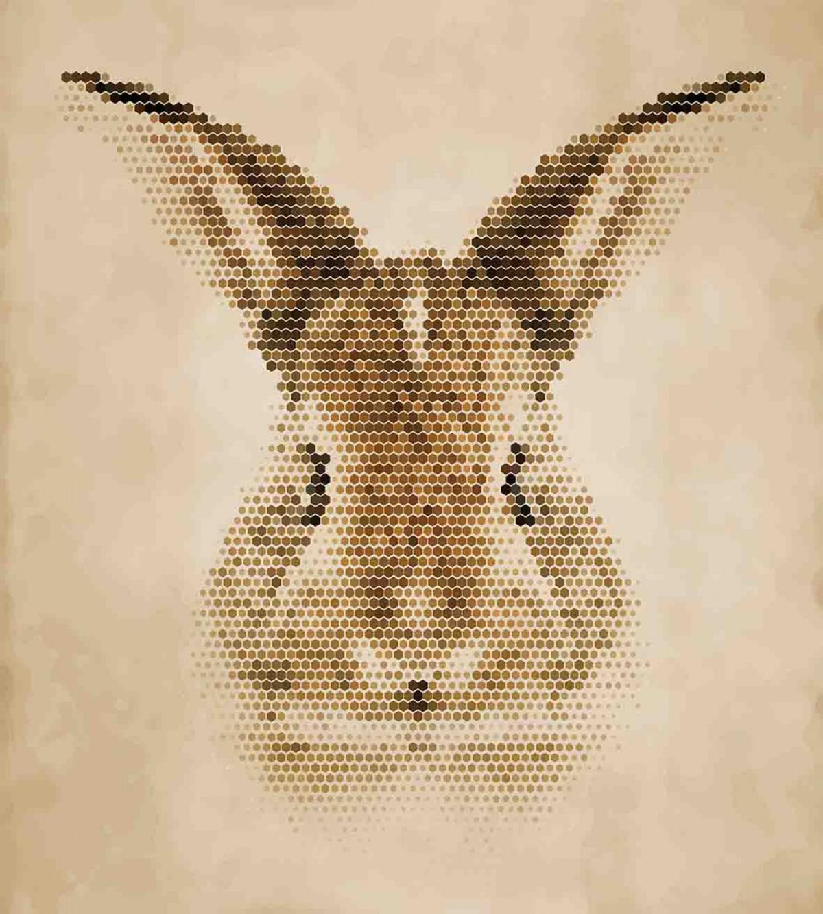 Dots Bunny Geometric — Pattern