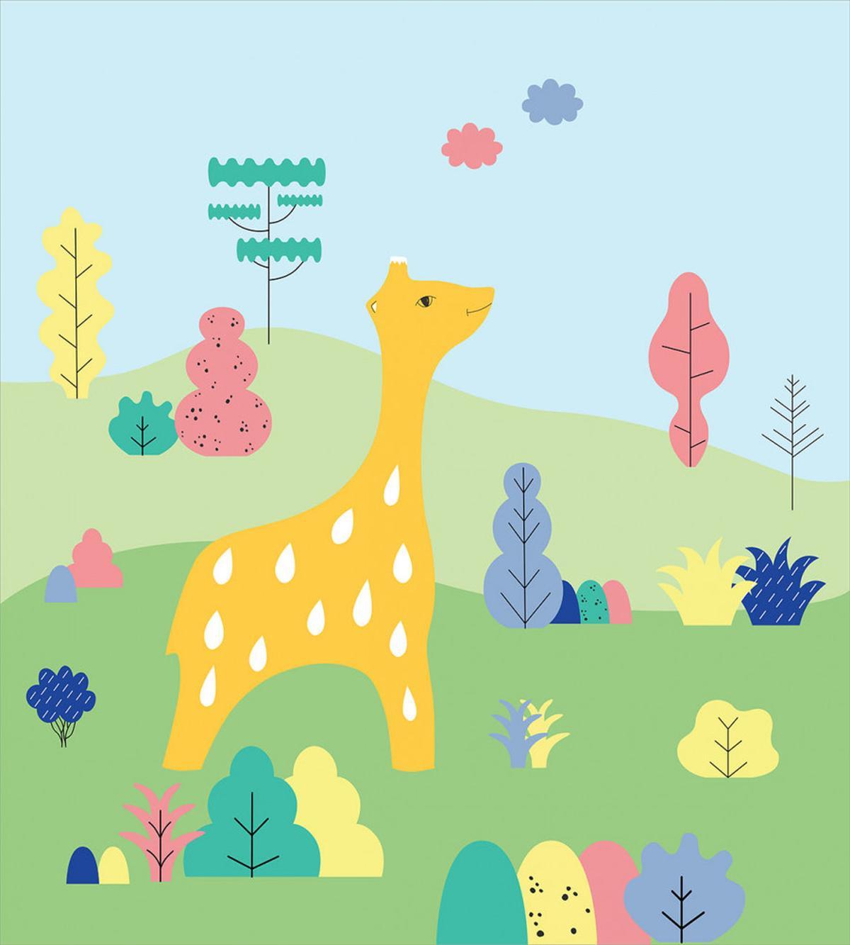 Cartoon Animal in Wildlife — Pattern