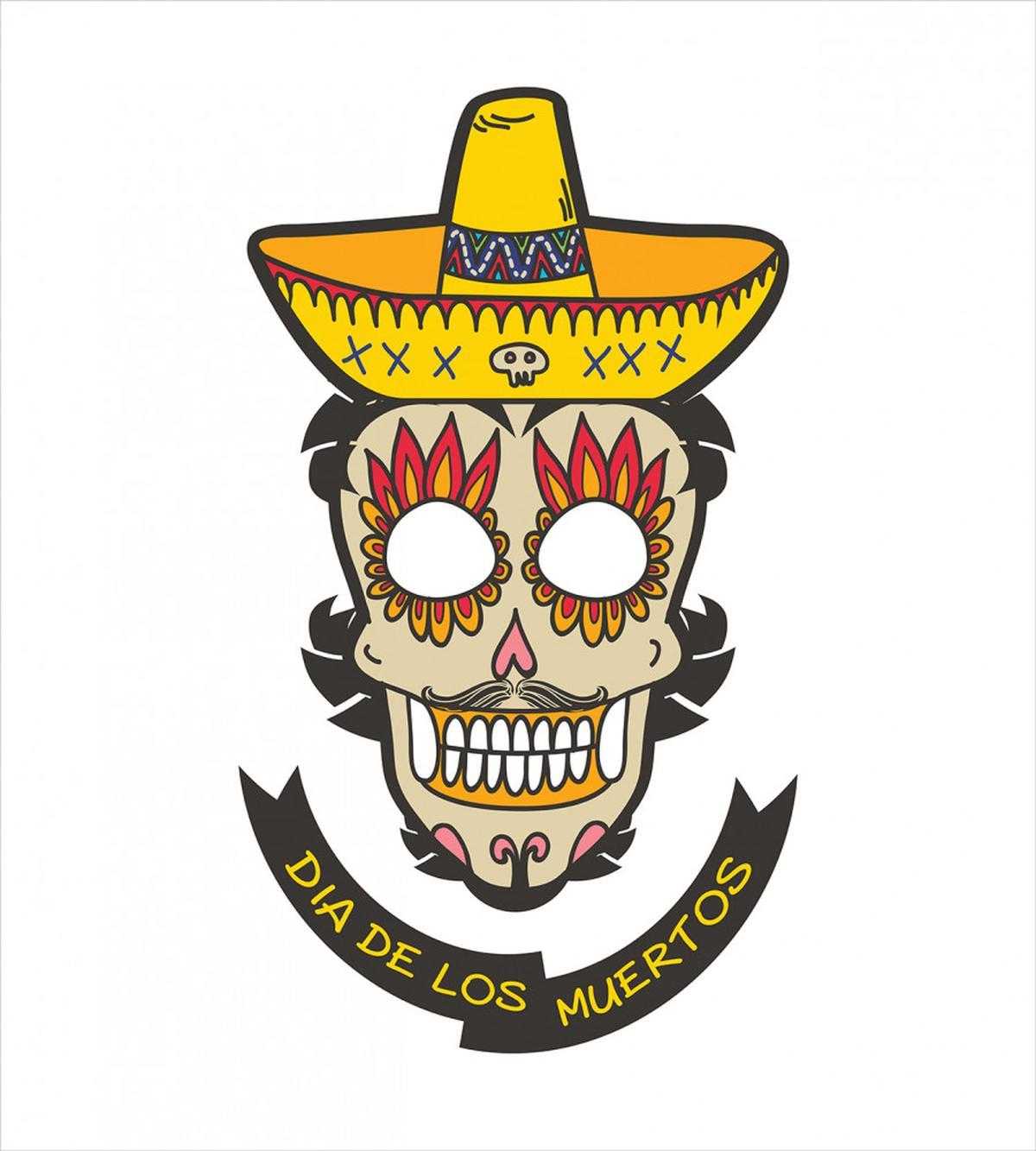 Skull with Sombrero — Pattern