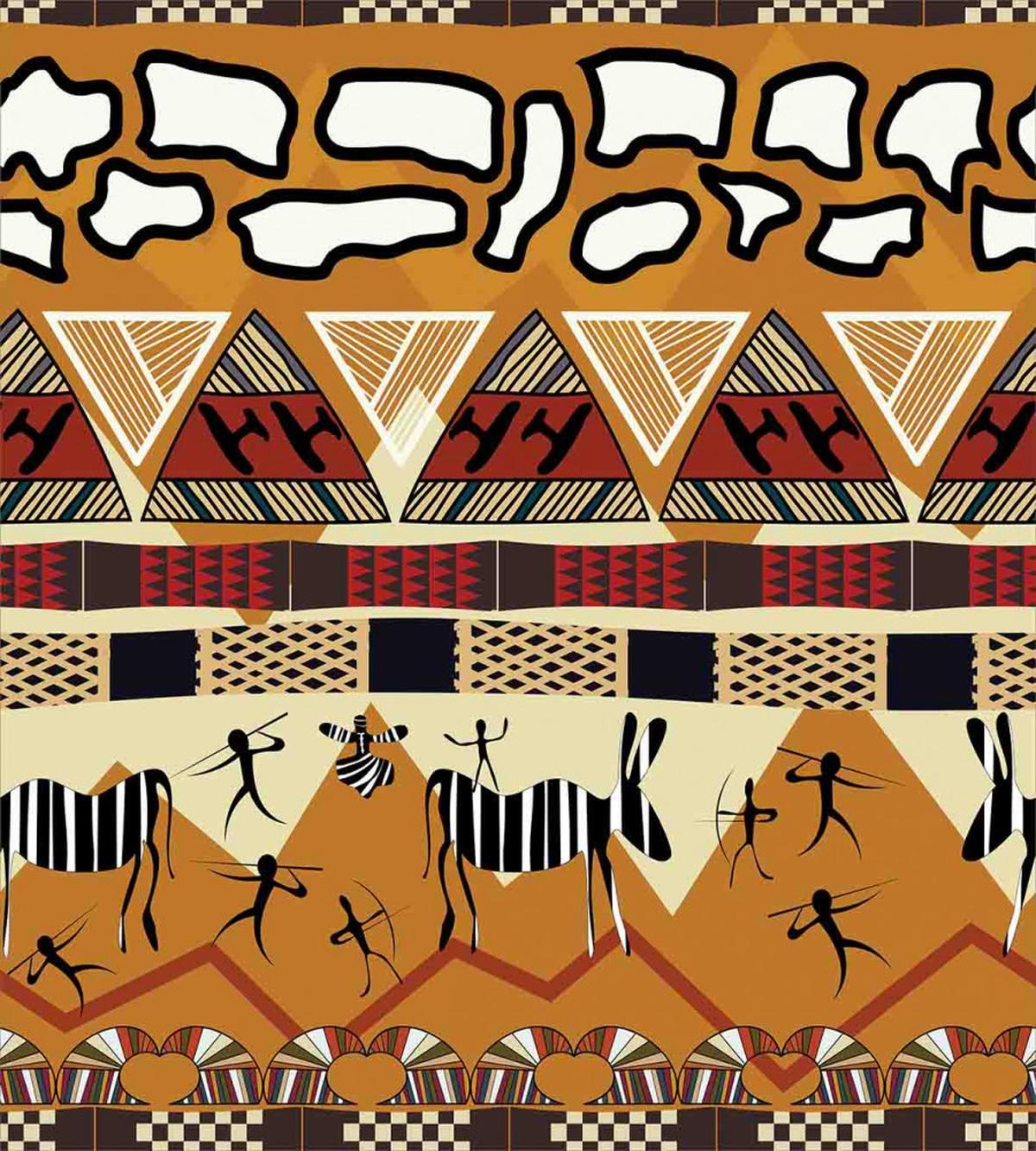 Hunt Zebra Tribe Ethnic — Pattern