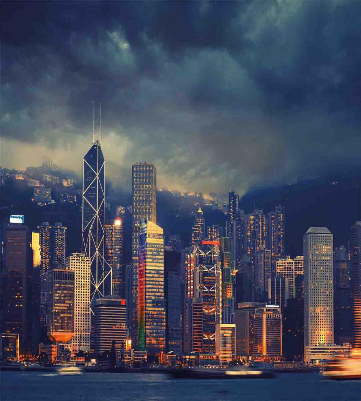 Hong Kong Cityscape — Pattern