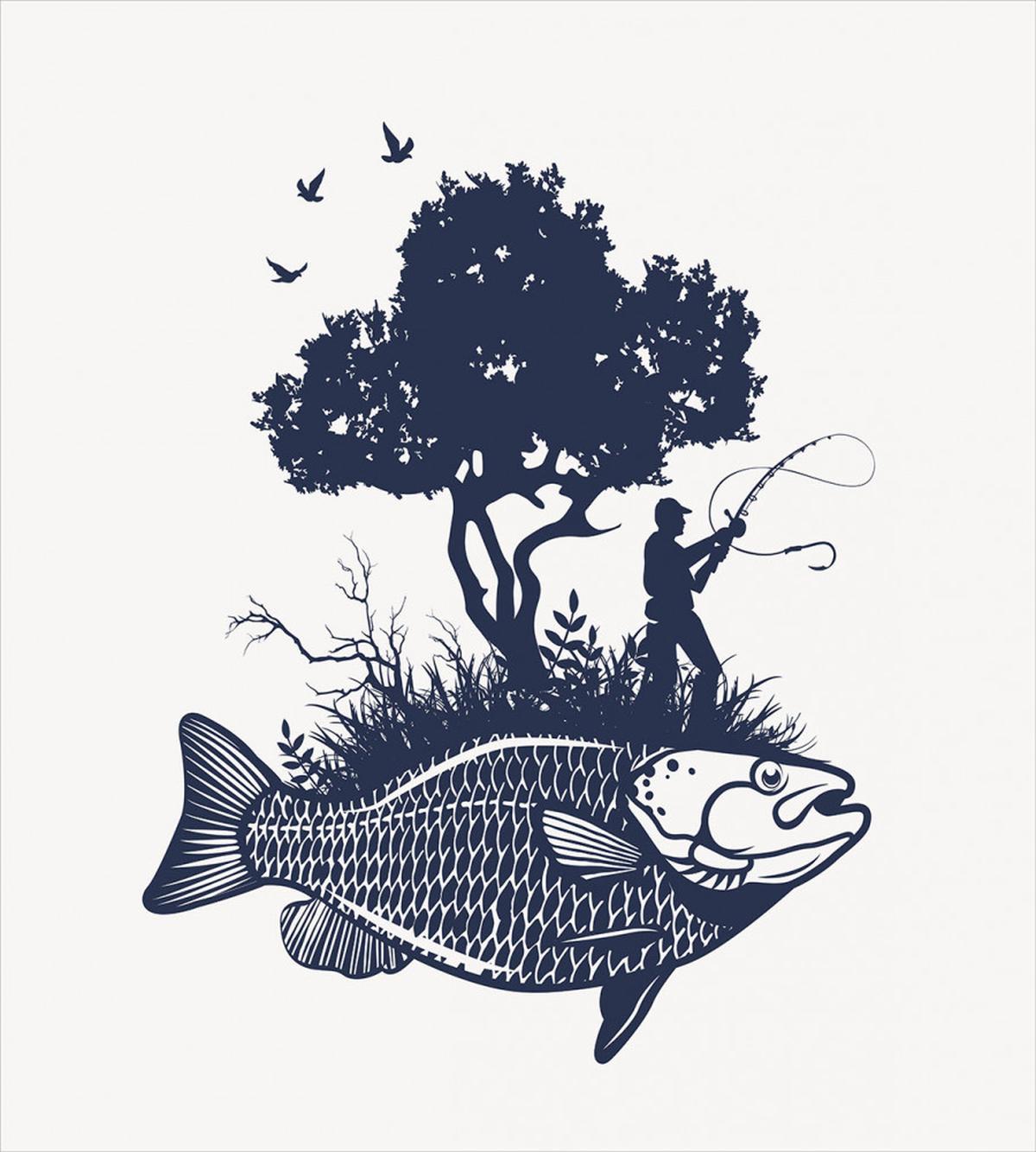 Man on Fish Island — Pattern