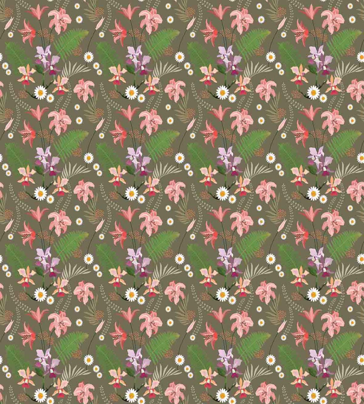 Daisy Hibiscus Fern Leaves — Pattern