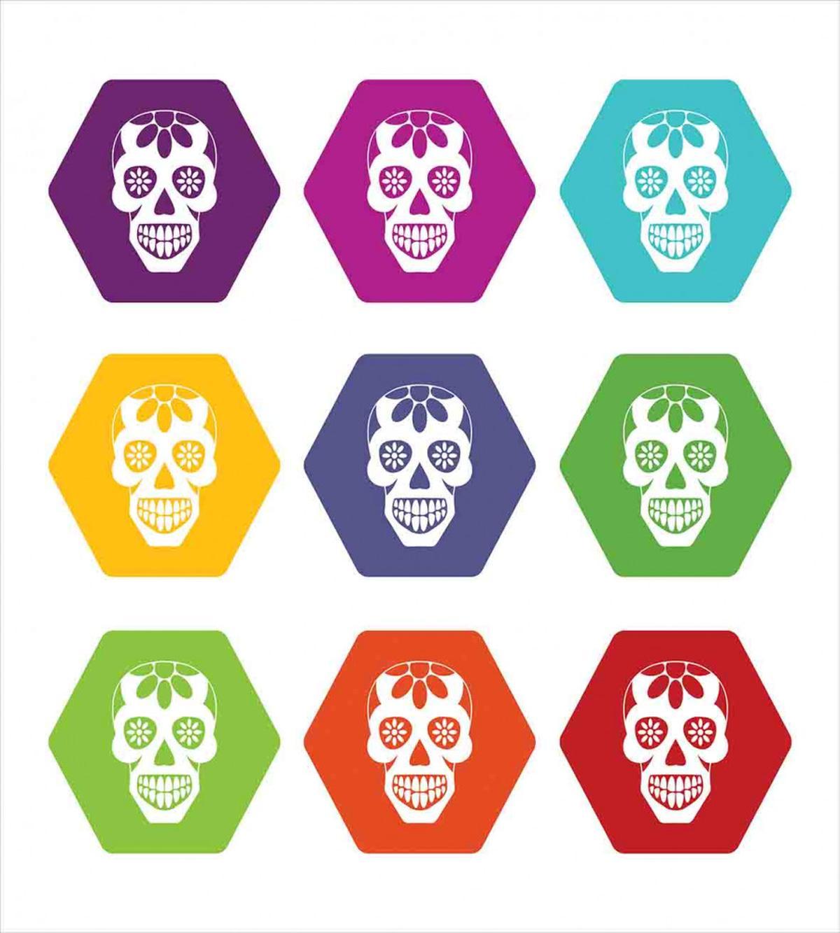 Hexagon Tiles Skull — Pattern