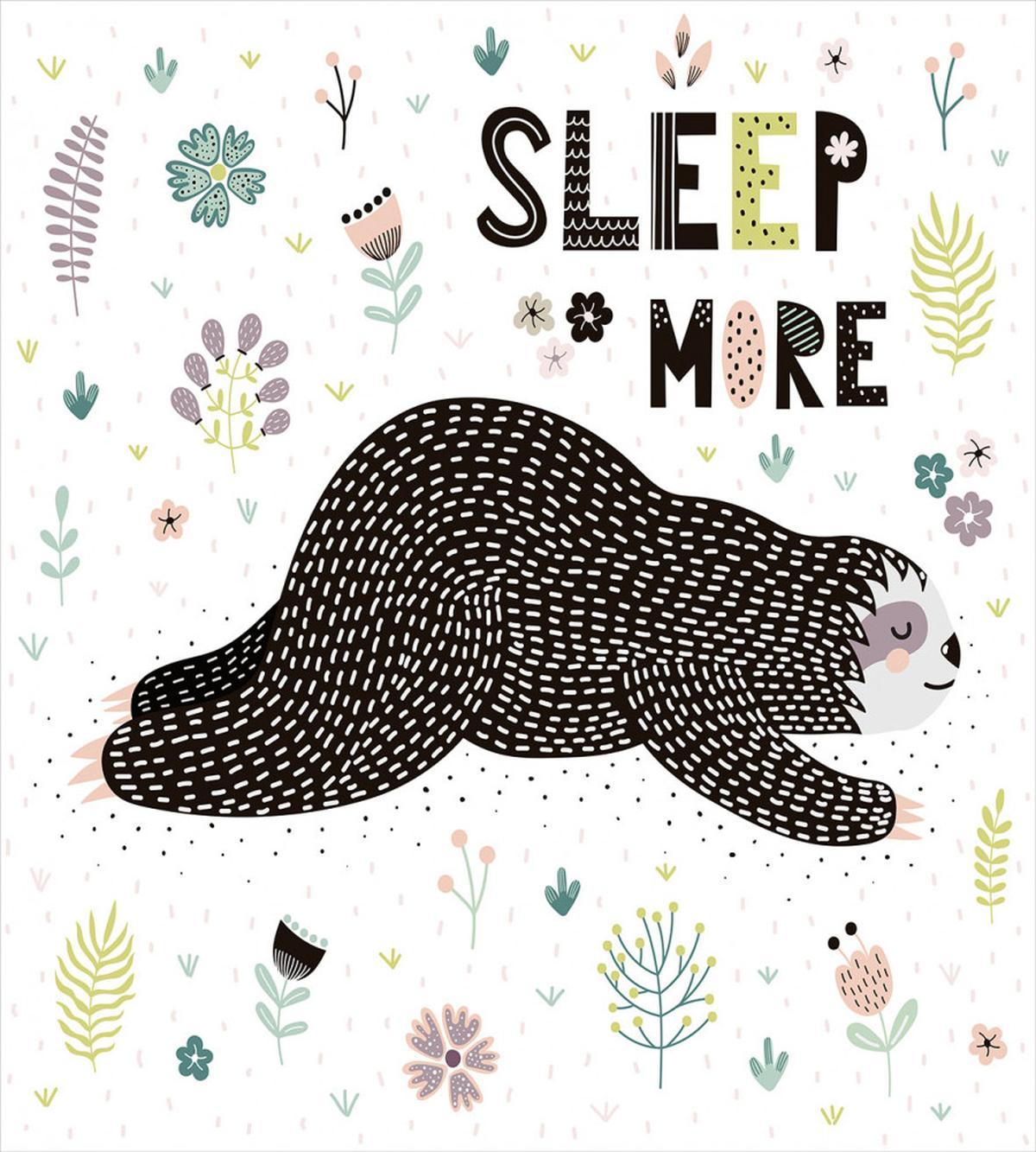 Sleep More Flowers Art — Pattern