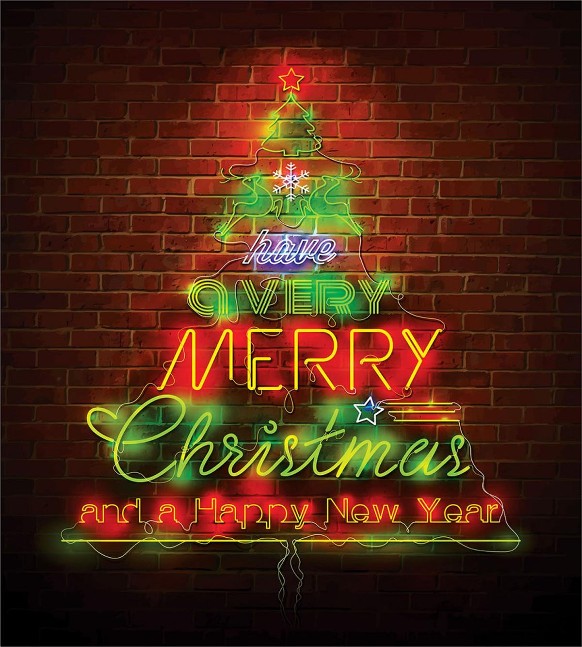 Happy New Year Neon — Pattern