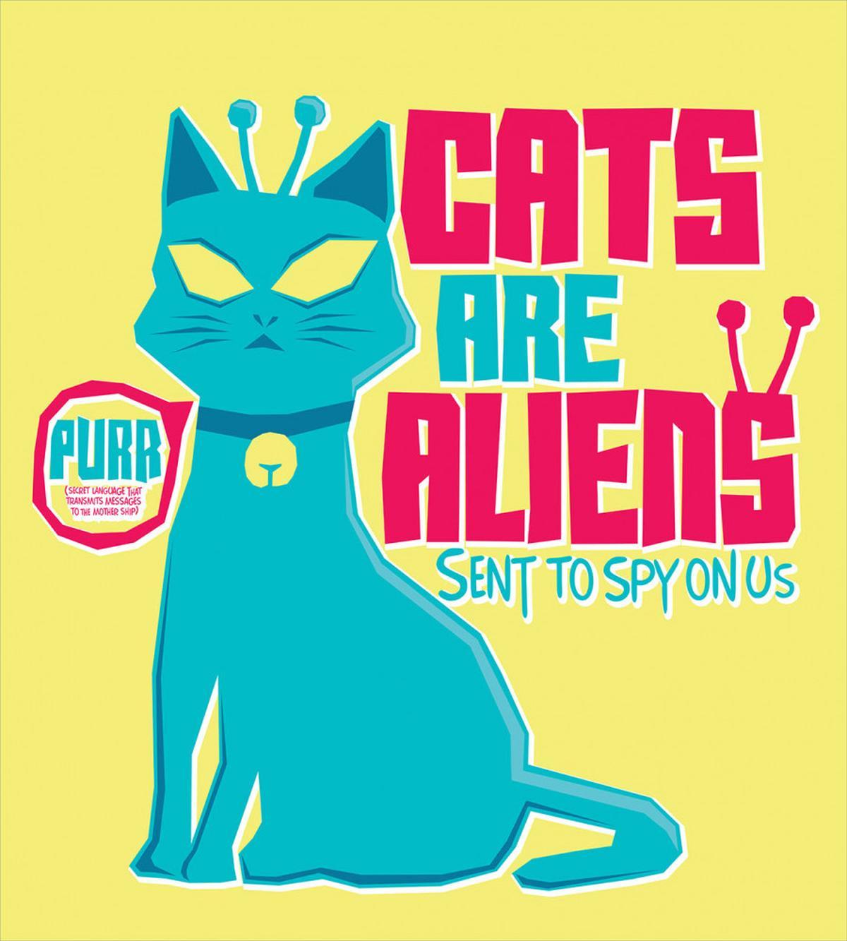Cats are Aliens Cartoon — Pattern