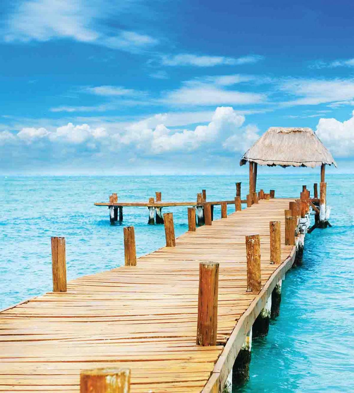 Tropic Seascape Wooden Jetty — Pattern