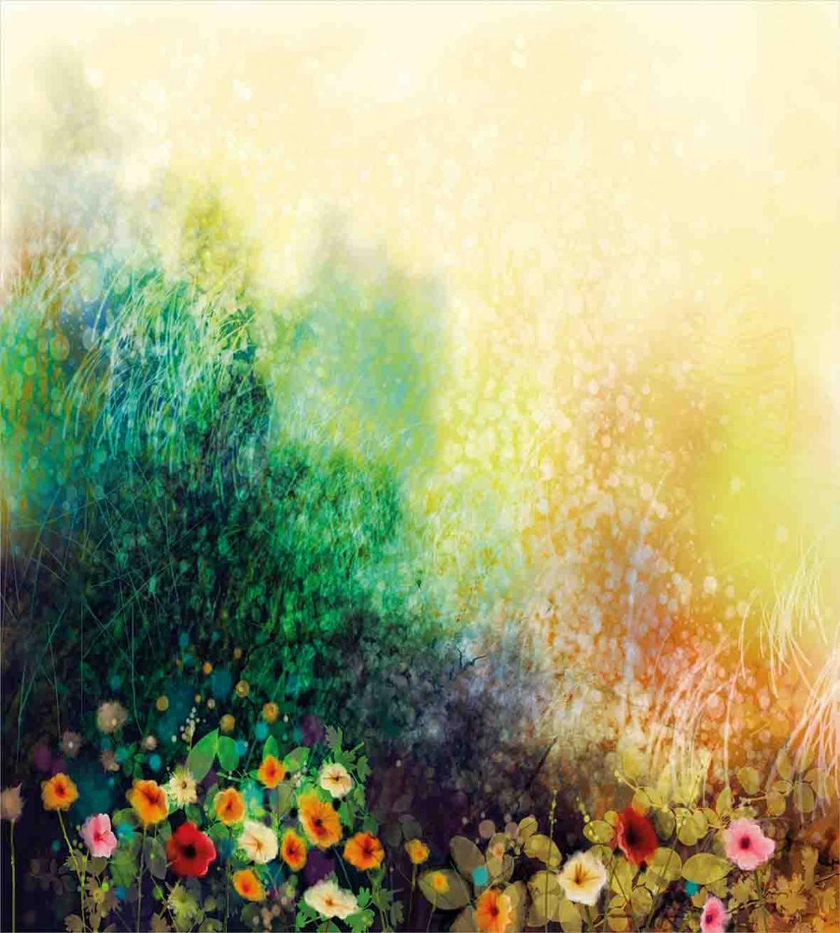 Wild Flowers on Meadow — Pattern