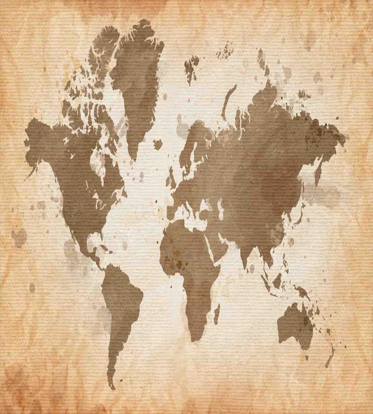 Vintage Earth Continents — Pattern