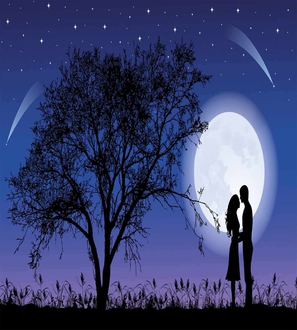 Romantic Man Woman Hug — Pattern