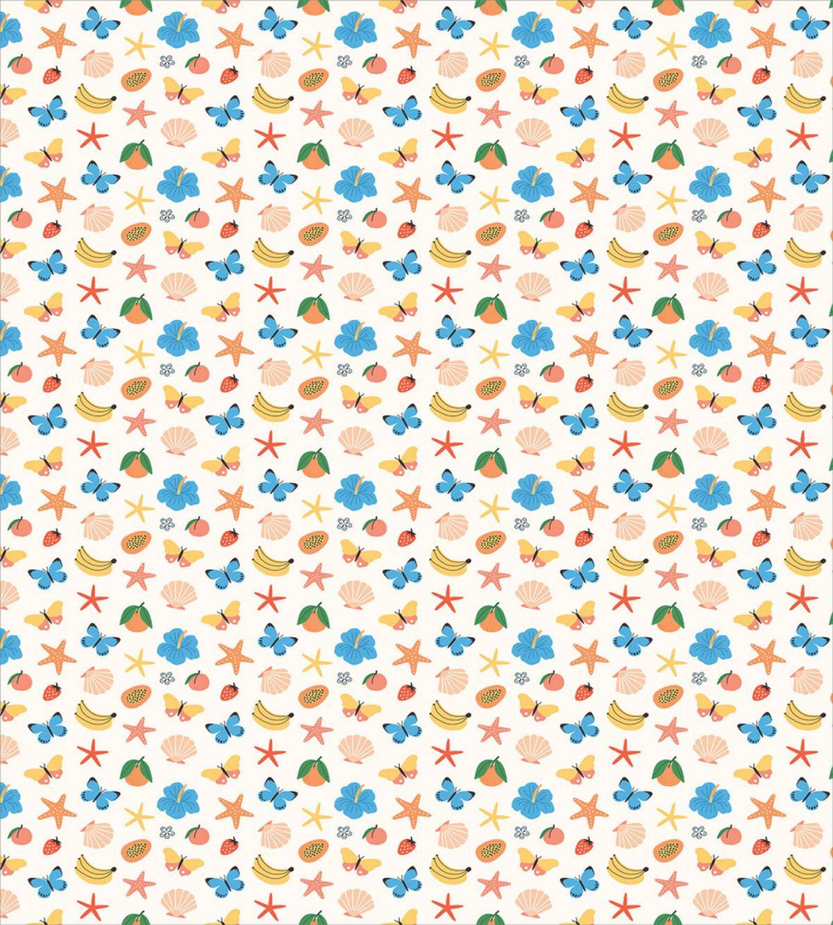 Fruits Flowers Seashells — Pattern