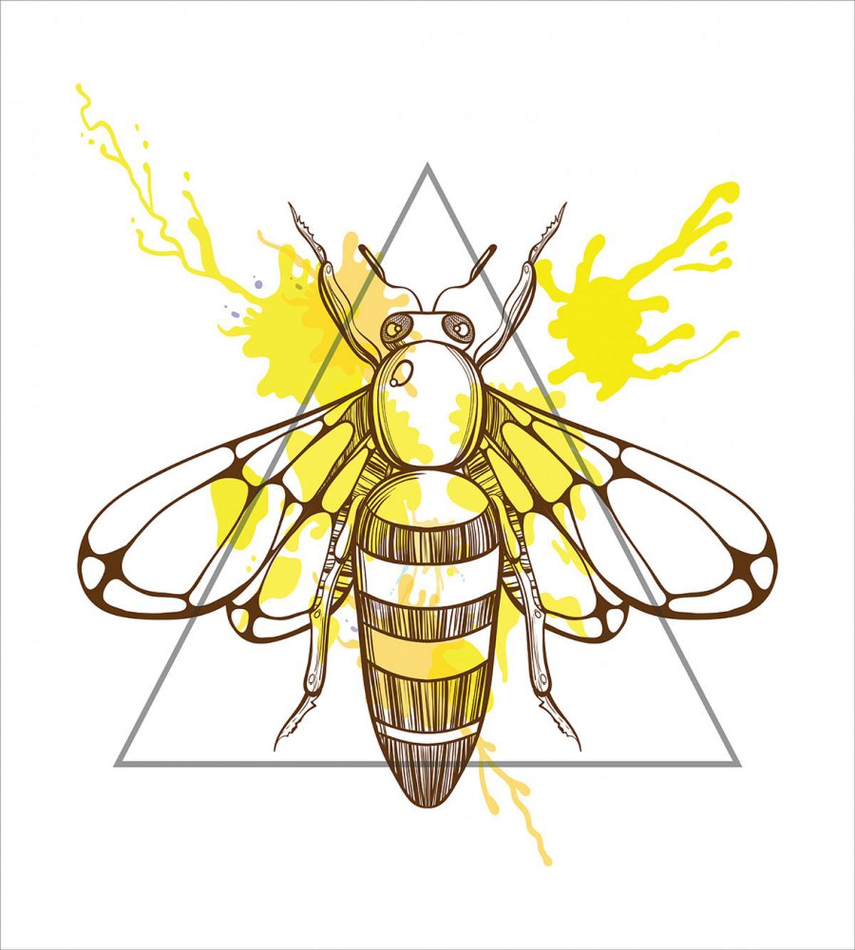 Color Splashed Bee — Pattern