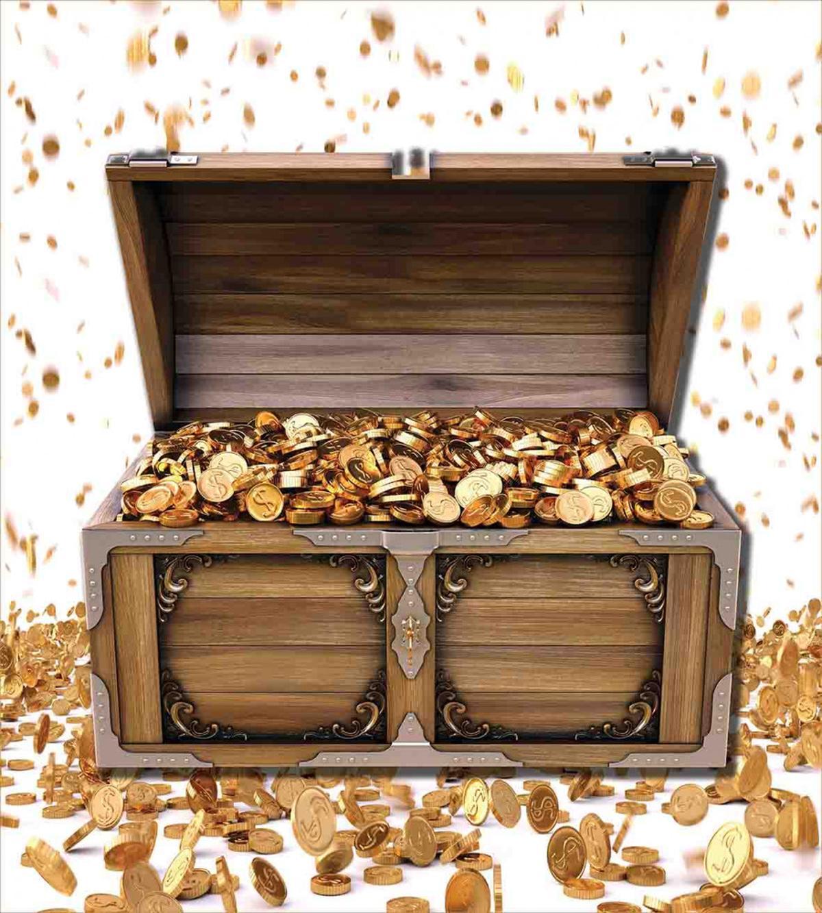 Wealth Themed Gold Coins — Pattern