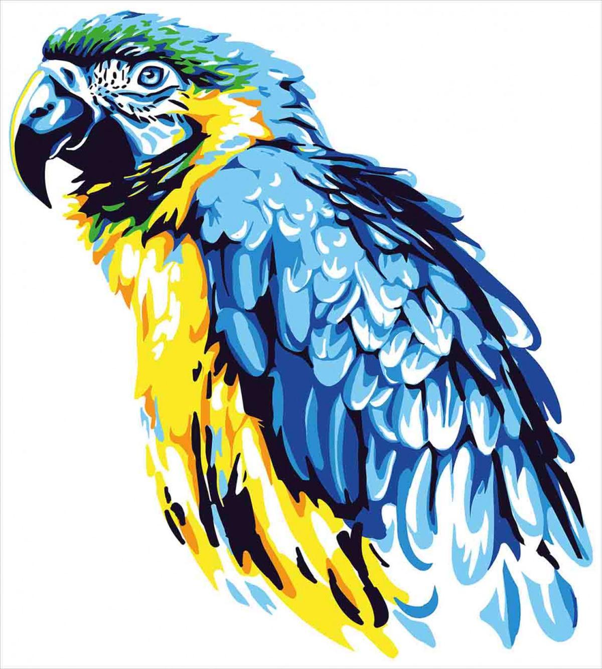 Exotic Parrot Painting — Pattern