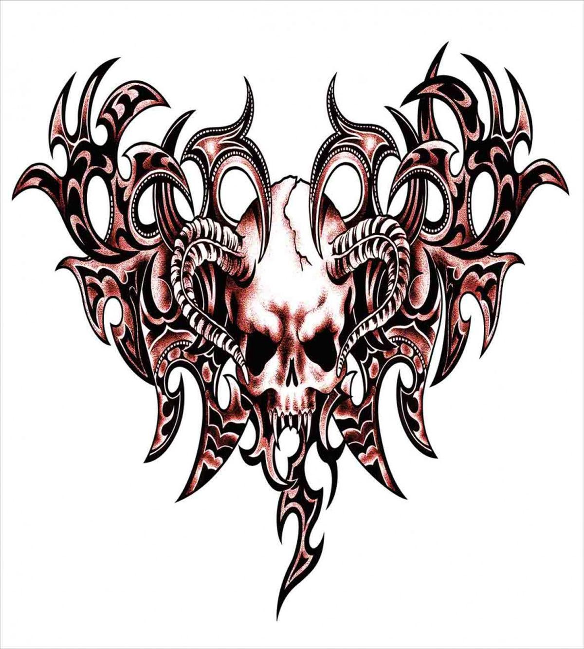 Goat Skull Shaped Swirls — Pattern