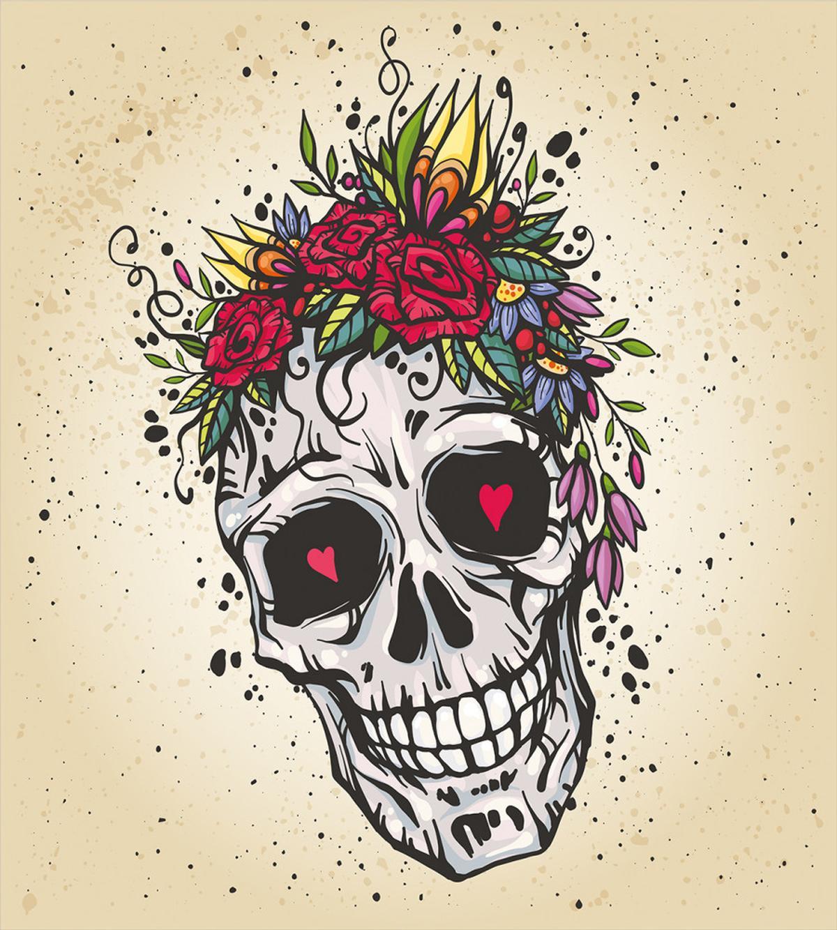 Boho Plant Skull — Pattern
