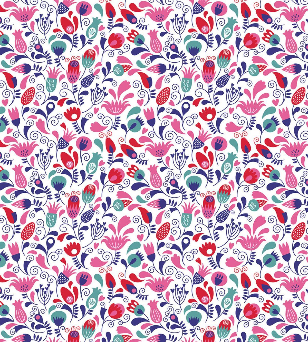 Ornate Swirls Tulip Art — Pattern