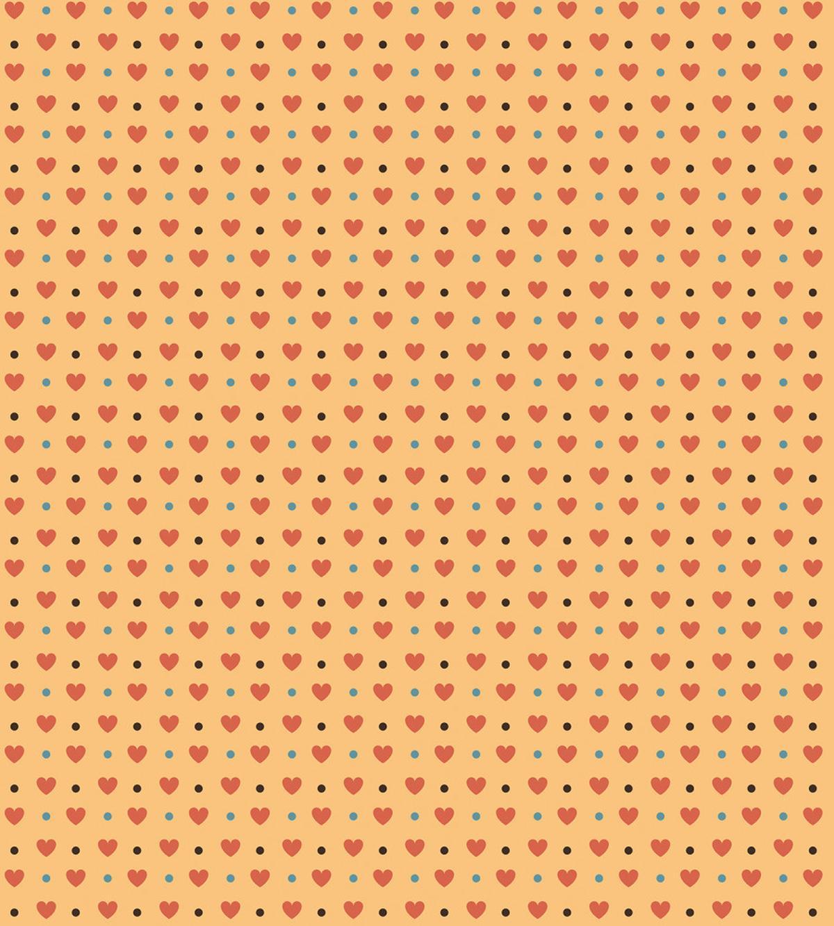 Hearts Retro Polka Dots — Pattern