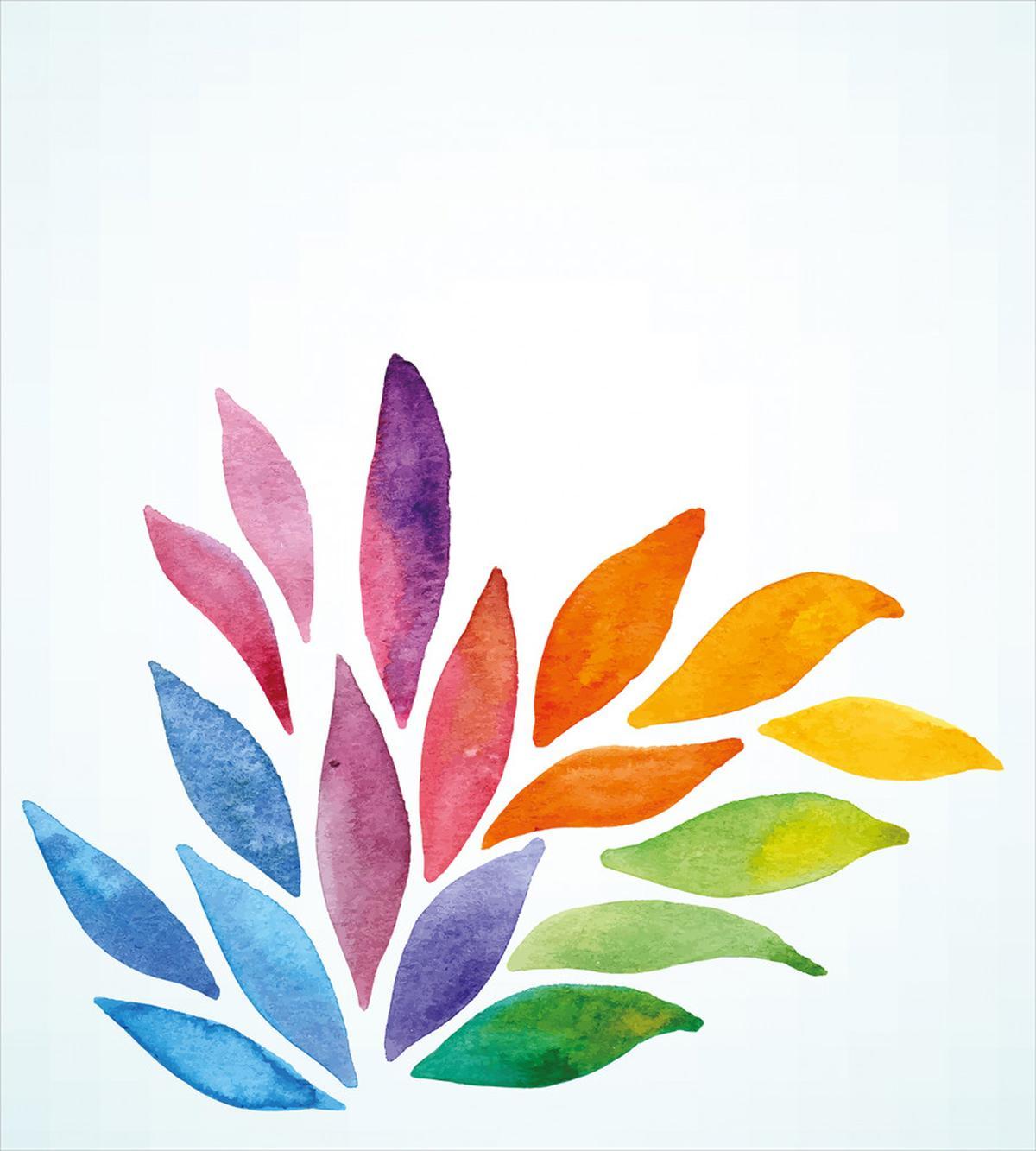 Rainbow Colored Flower — Pattern