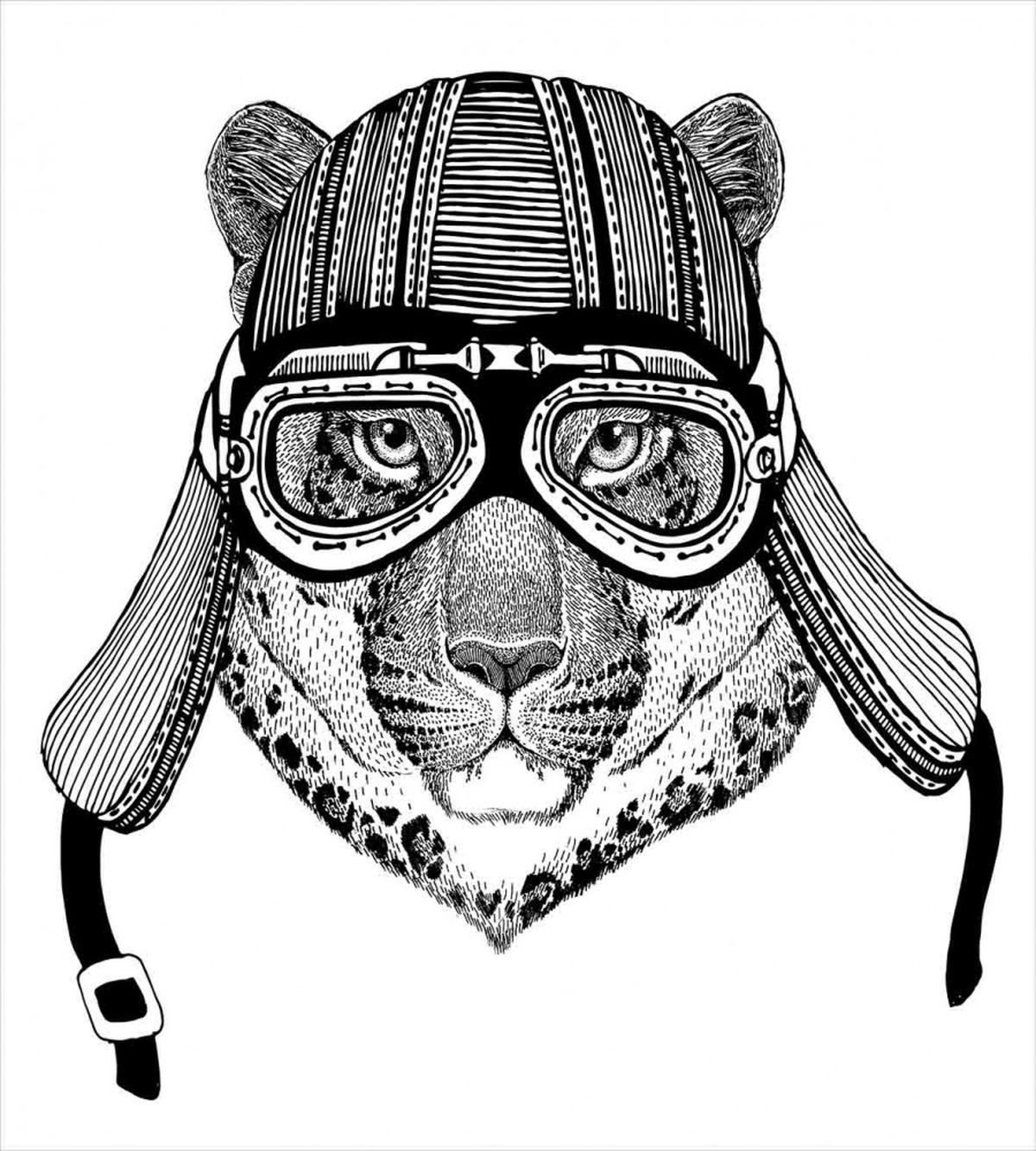 Hipster Cat Modern Design — Pattern