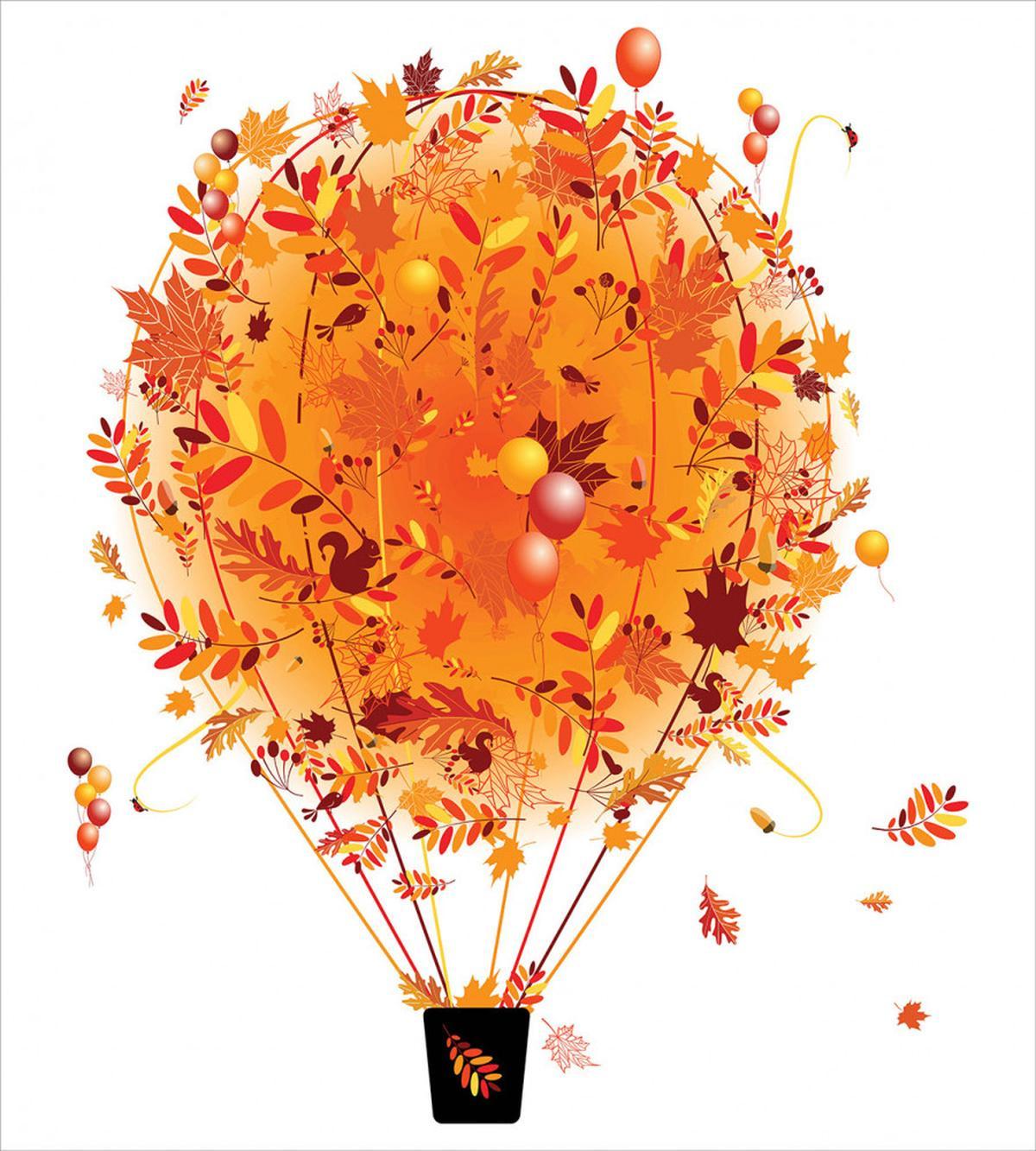 Autumn Concept Air Balloon — Pattern
