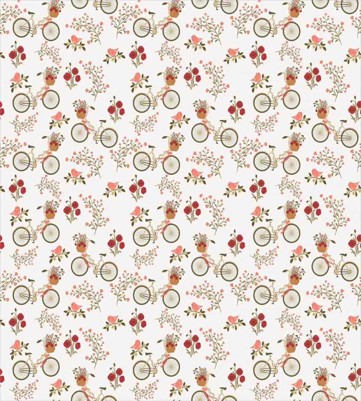 Bikes Poppy Flowers — Pattern