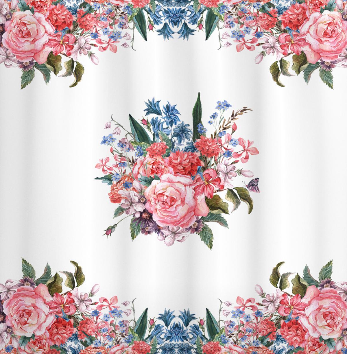 Romantic Bouquets in Watercolor — Pattern