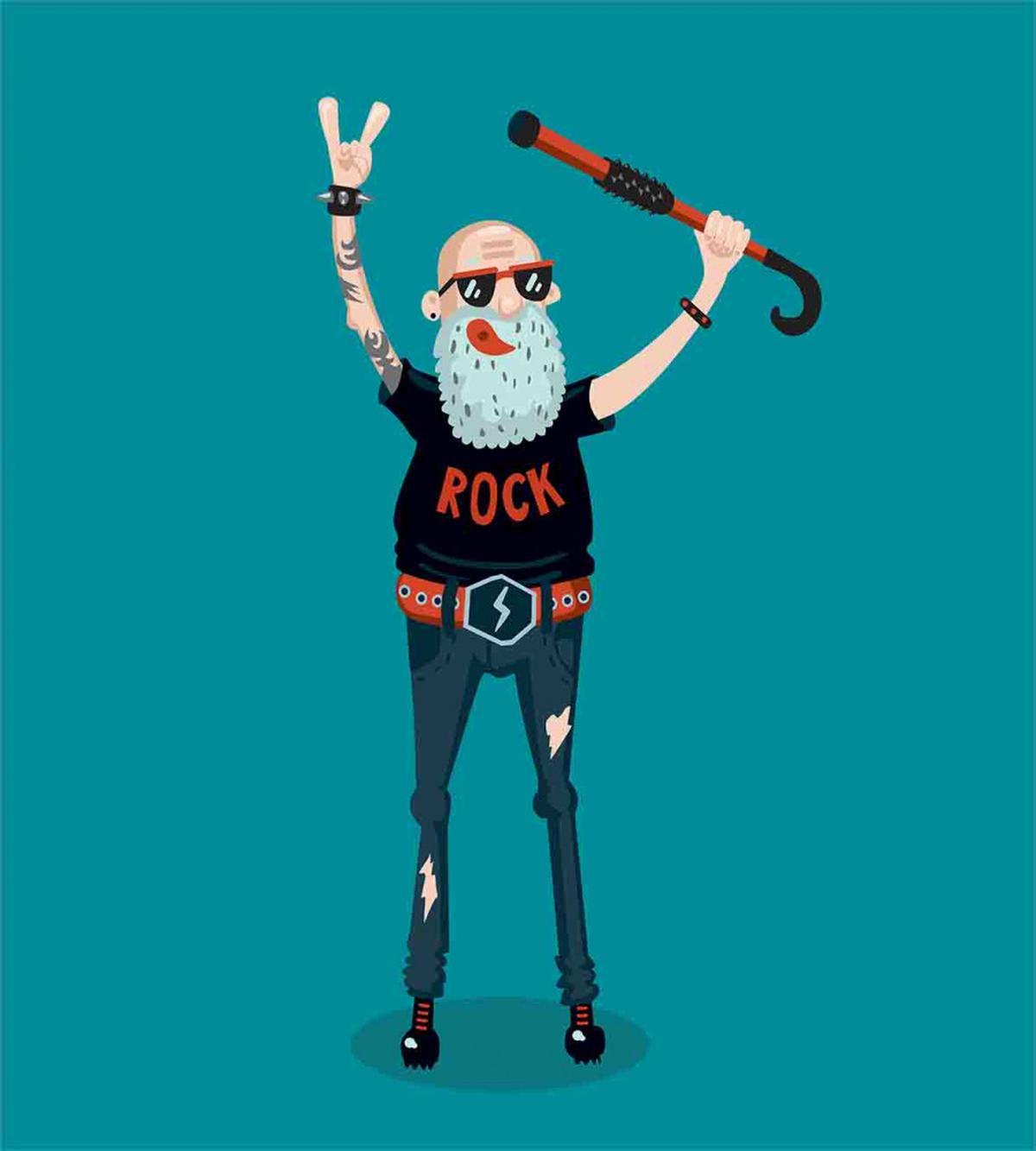 Rock Music Fan Man — Pattern