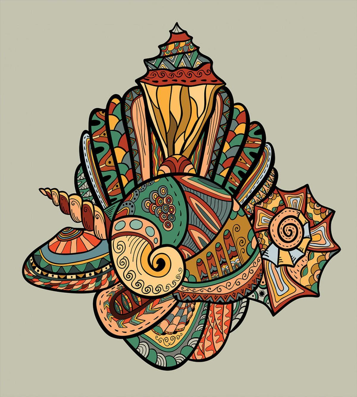 Abstract Seashell Art — Pattern