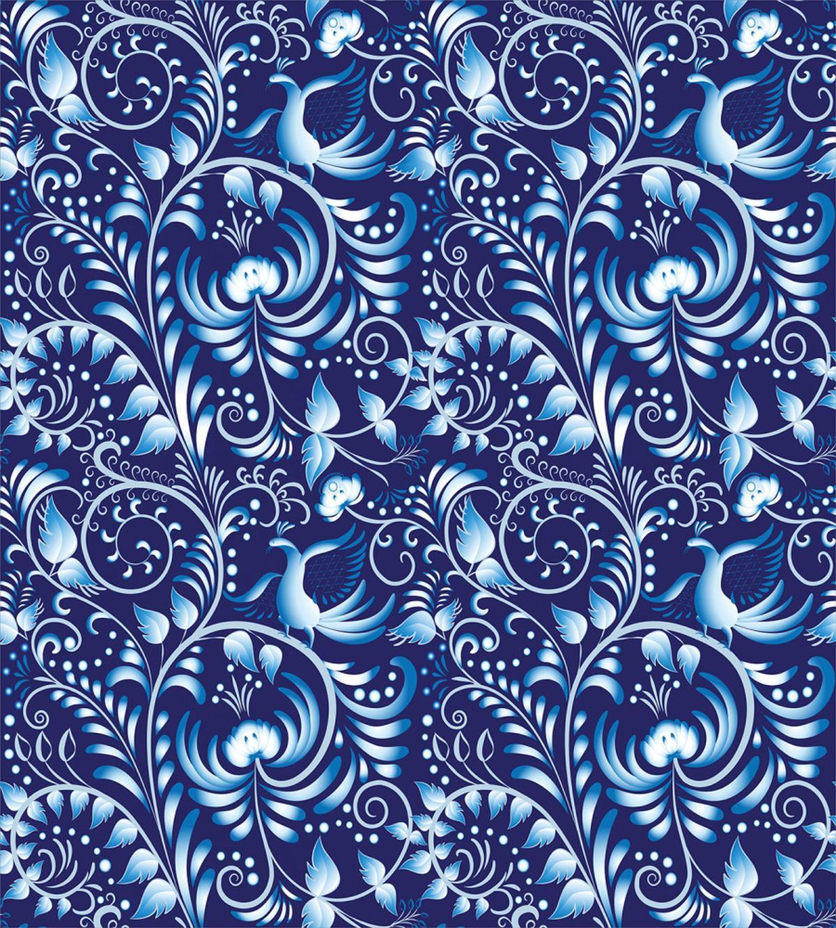 Folk Chinese Theme Swirl — Pattern