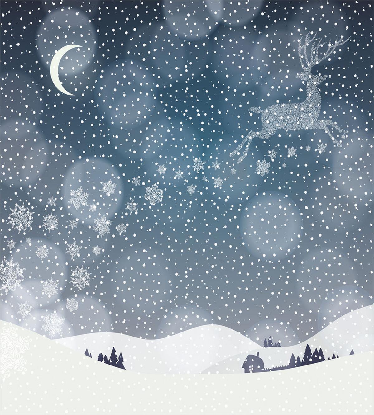 Snowy Landscape at Night — Pattern