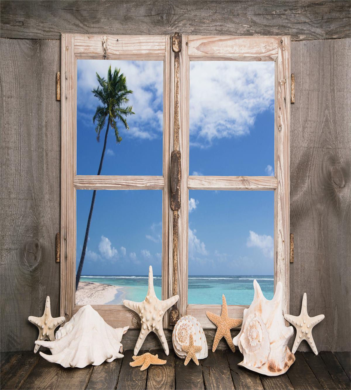 Seashells Starfish Palms — Pattern