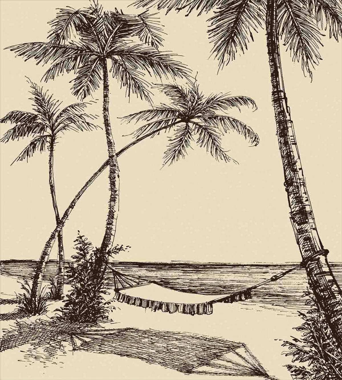 Hammock on Sandy Beach — Pattern