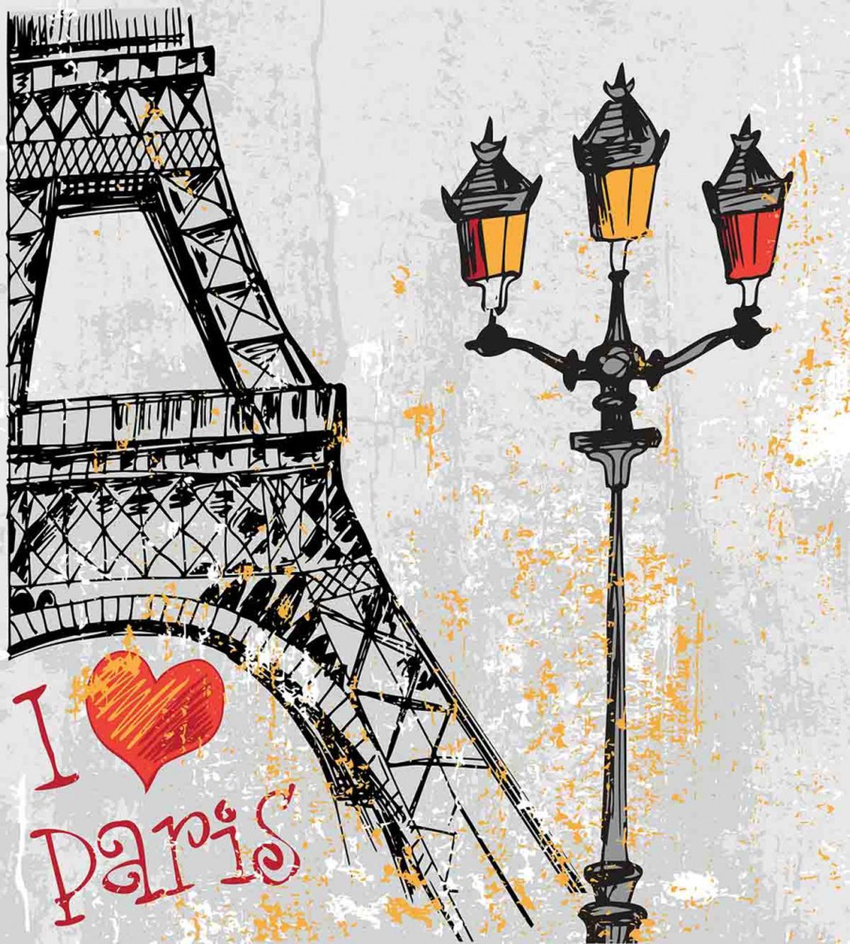 Grunge Eiffel Europe — Pattern