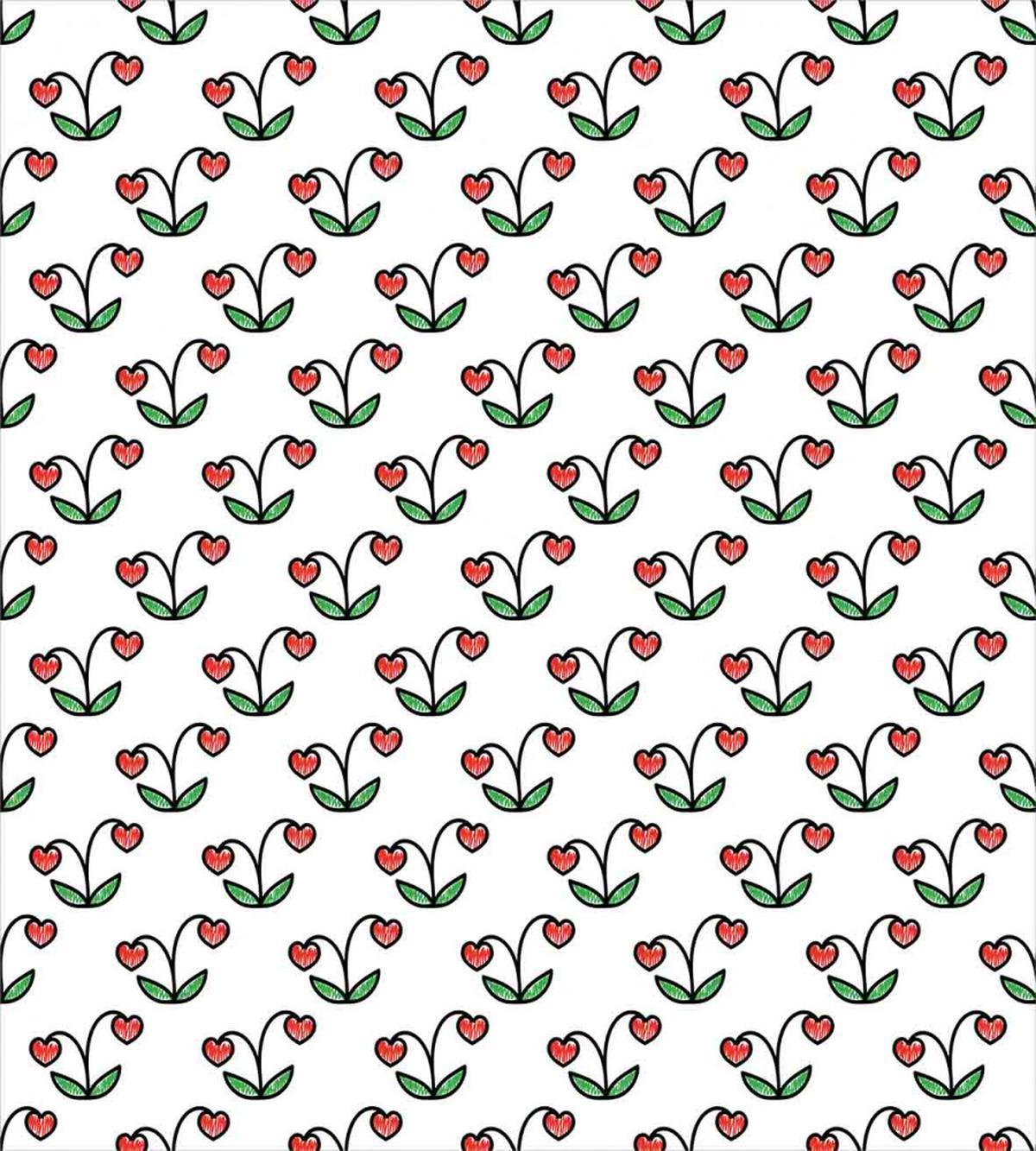 Sketch Heart Shaped Berry — Pattern
