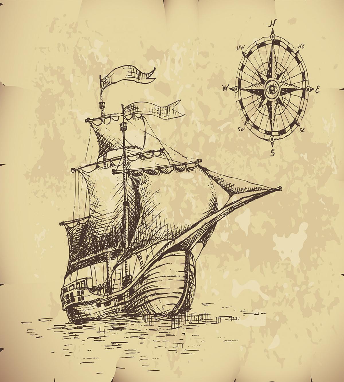 Old Paper Ship — Pattern