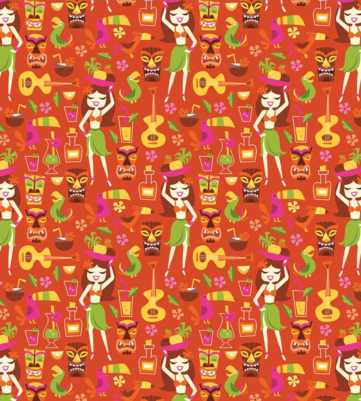 Hawaiian Luau Party Aloha Girls — Pattern
