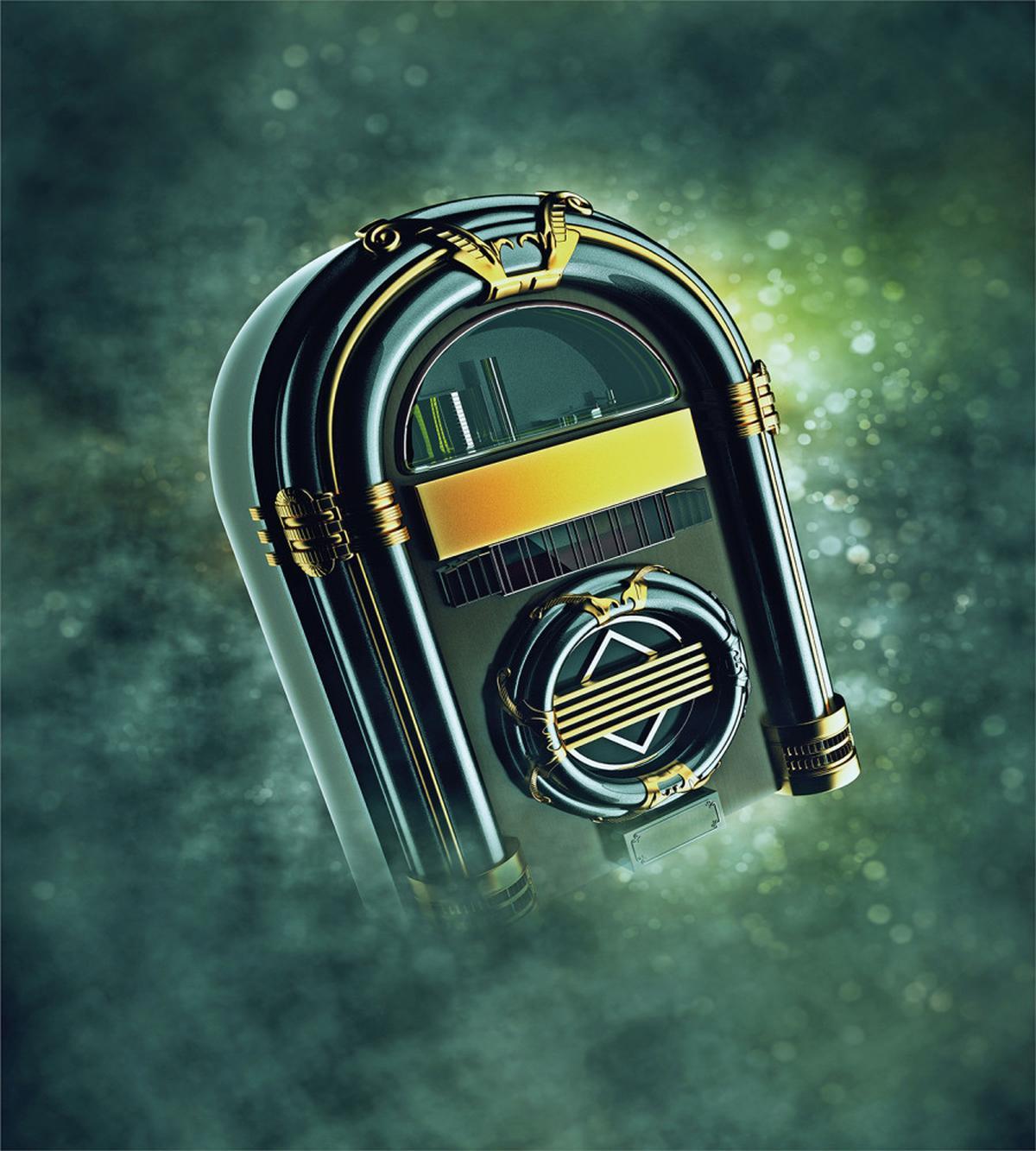 Grunge Antique Radio — Pattern