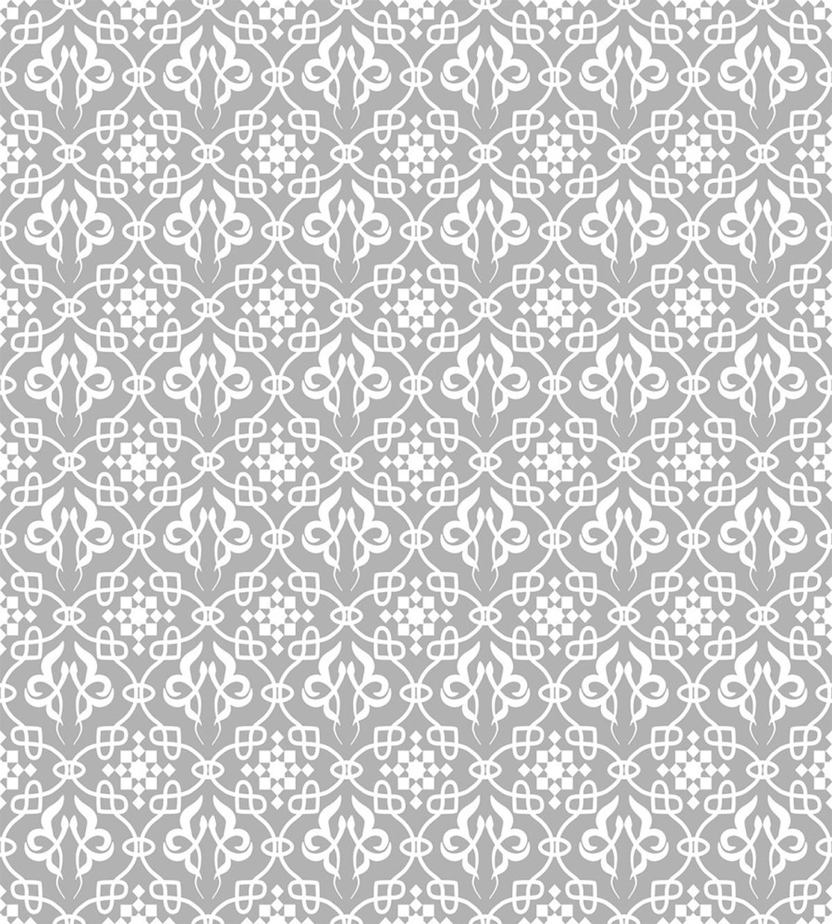 Royal Floral Curves Tile — Pattern
