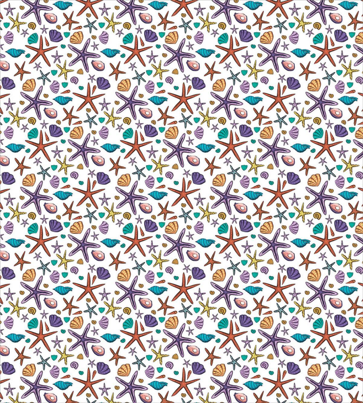 Seashells Starfishes Art — Pattern