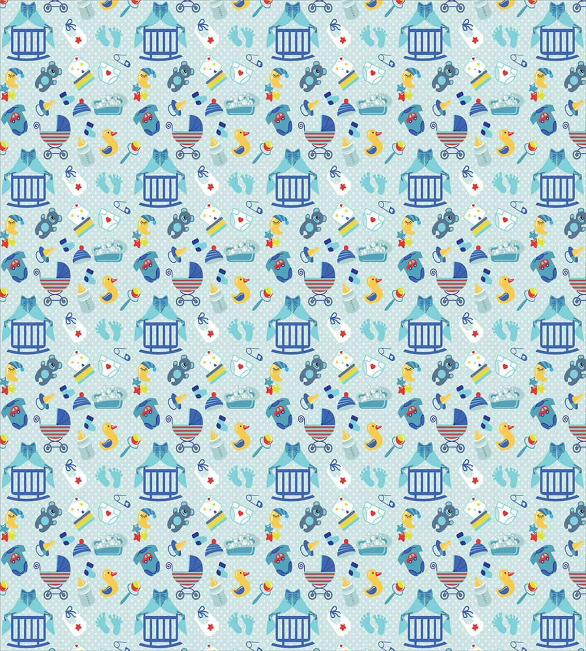 Crestcent Moon with Stars — Pattern