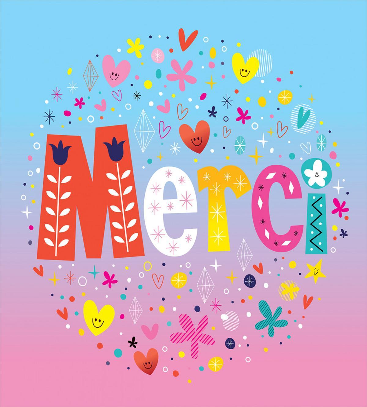 French Words with Hearts — Pattern