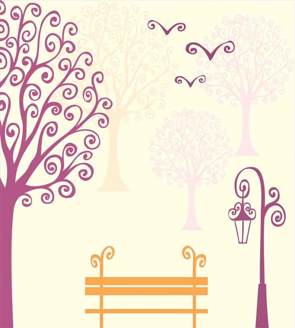 Park Bench Pastel Color — Pattern