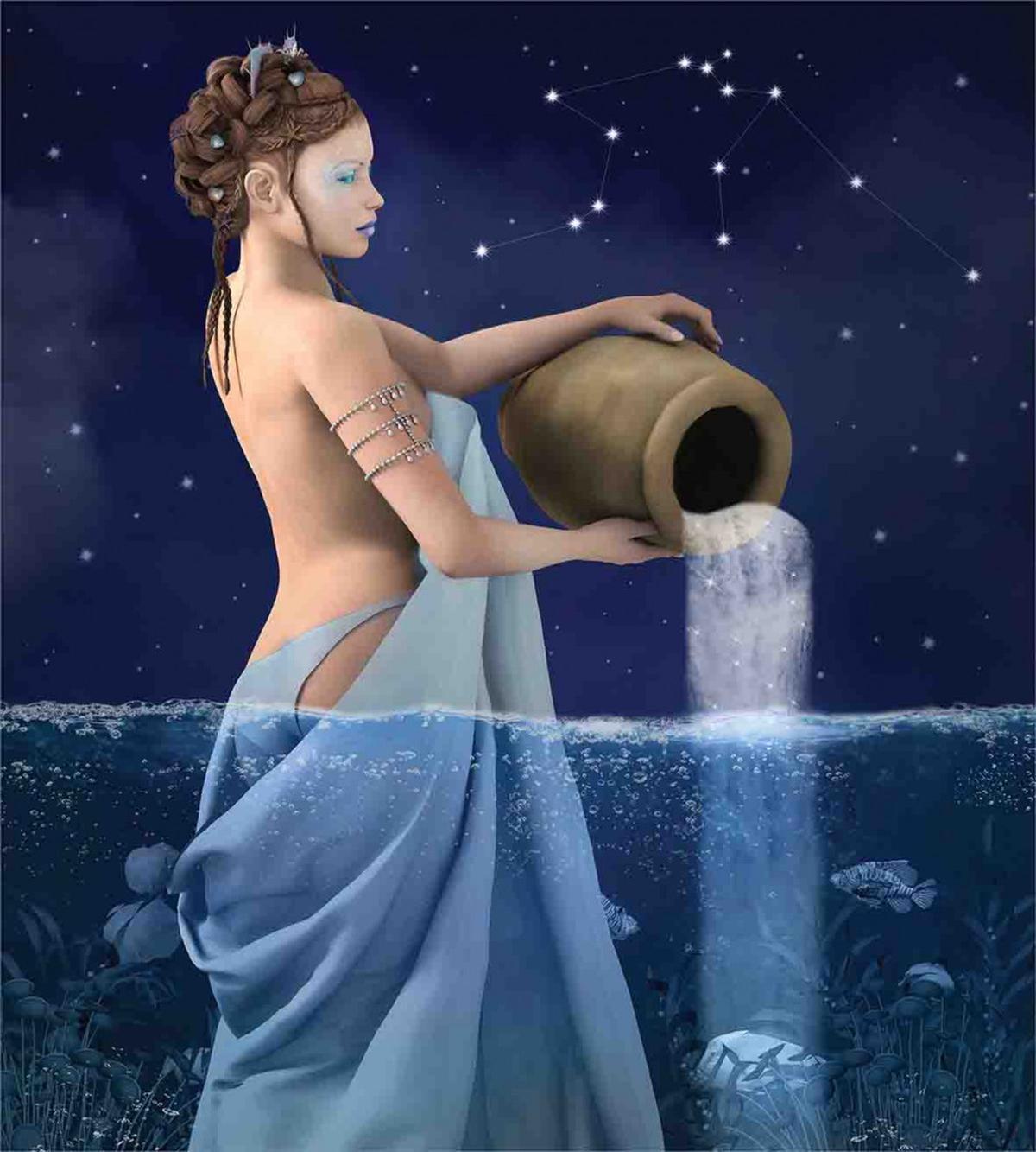 Aquarius Lady with Pail — Pattern