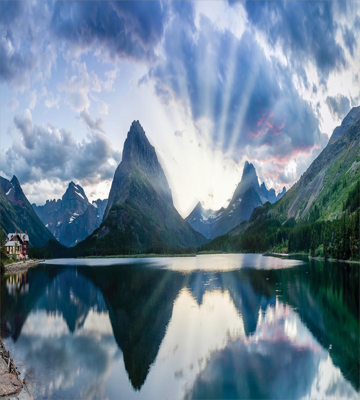 Swiftcurrent Lake Panorama — Pattern
