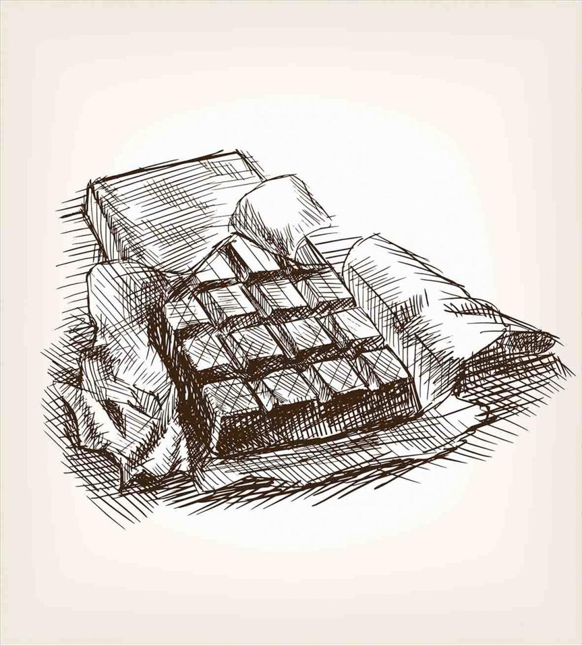 Chocolate Bar Food Sketch — Pattern
