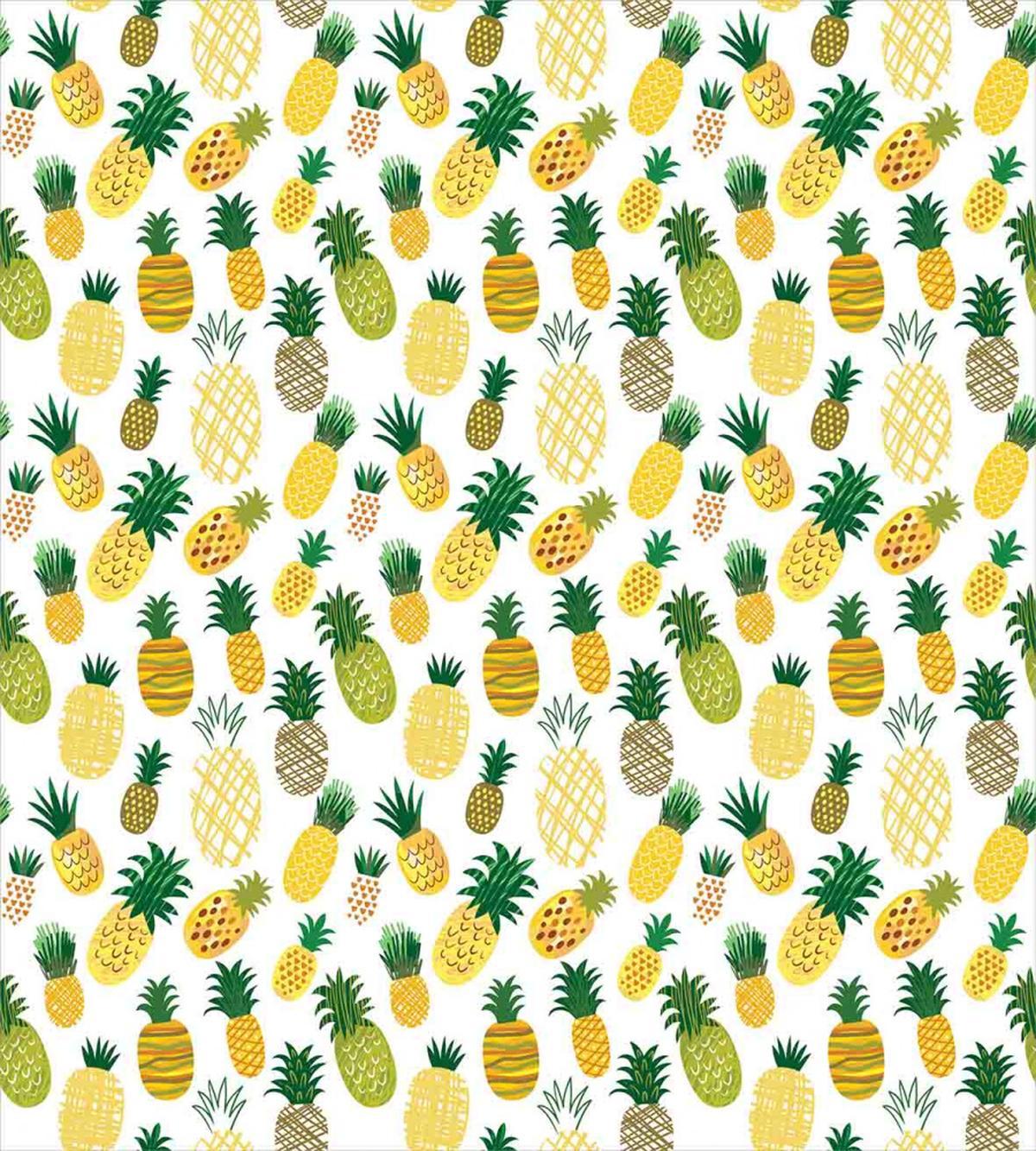 Cartoon Fruits Pineapples — Pattern