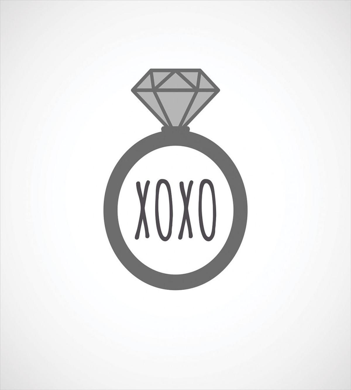 Wedding Ring Proposal Kisses — Pattern