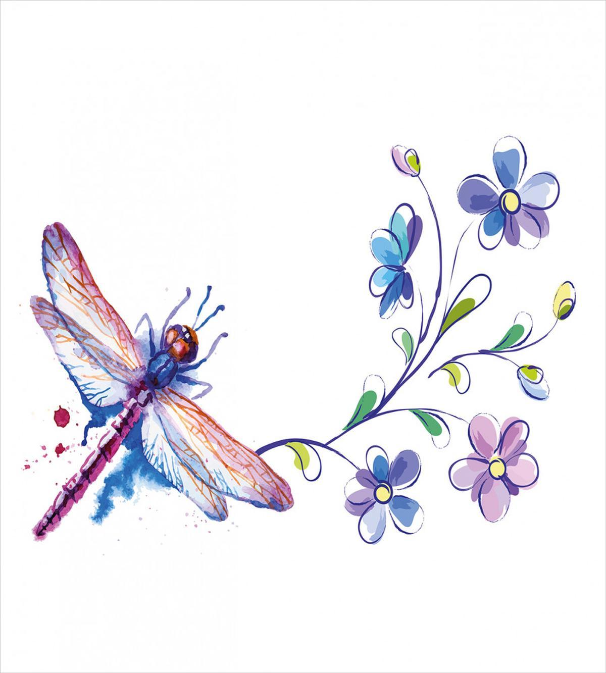 Ivy Flowers Dragonflies — Pattern